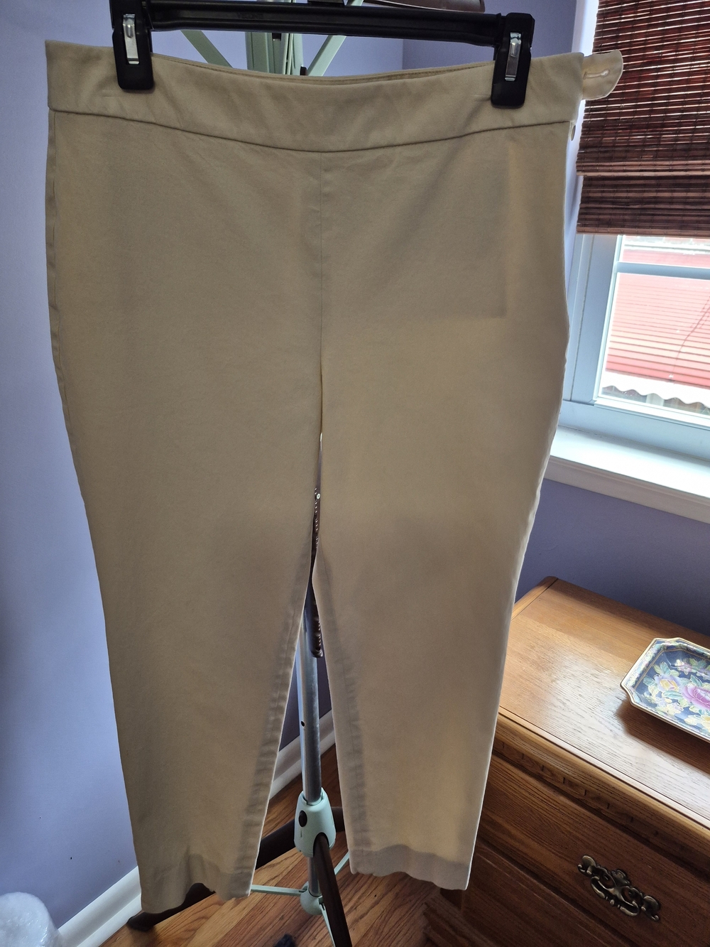 Talbots Cream Stretch Chatham Ankle Pants